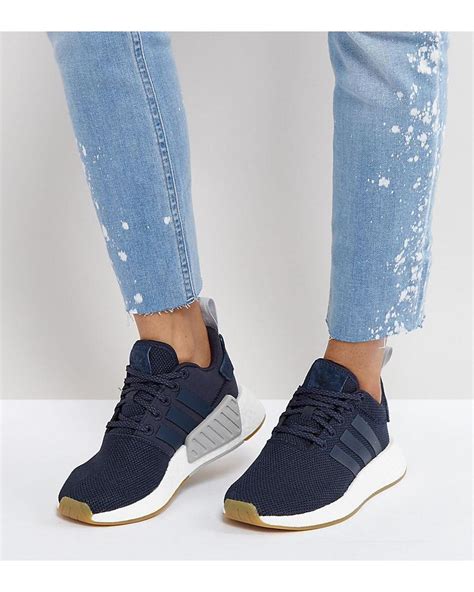 ladies originals navy Adidas trainers